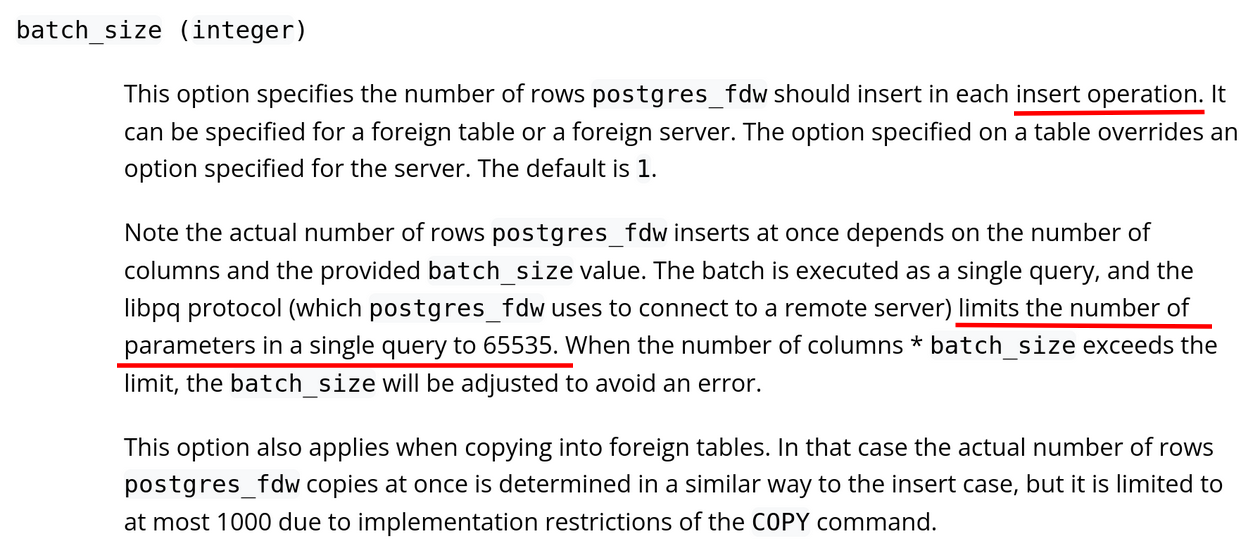 postgres_fdw batching documentation